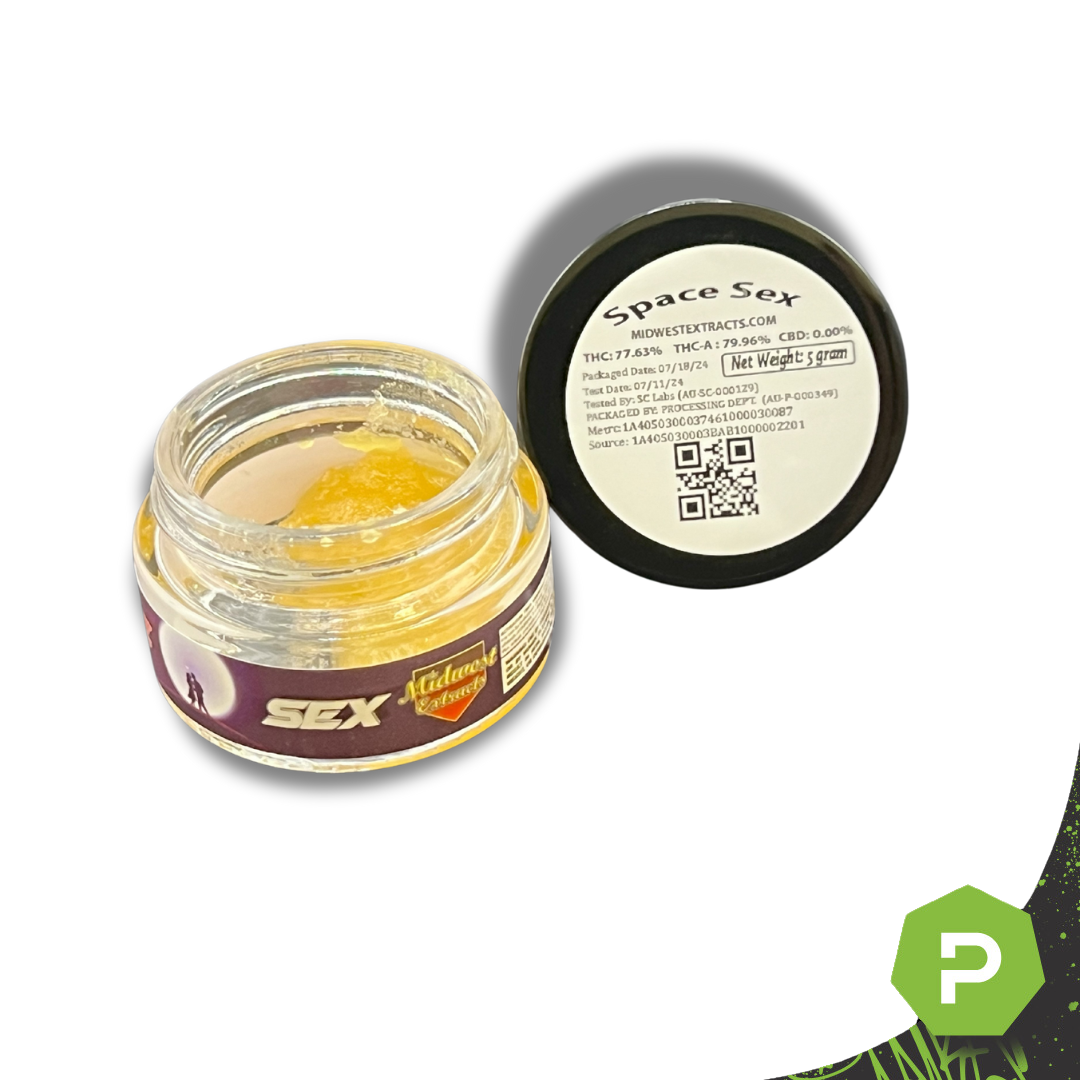 Photograph of product: Midwest Extracts Live Resin | Space Sex
