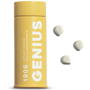 Photograph of product: 1906: Capsules | Genius Drops 1:1 | 75mg TH-oui : 75mg CBD | 30pk