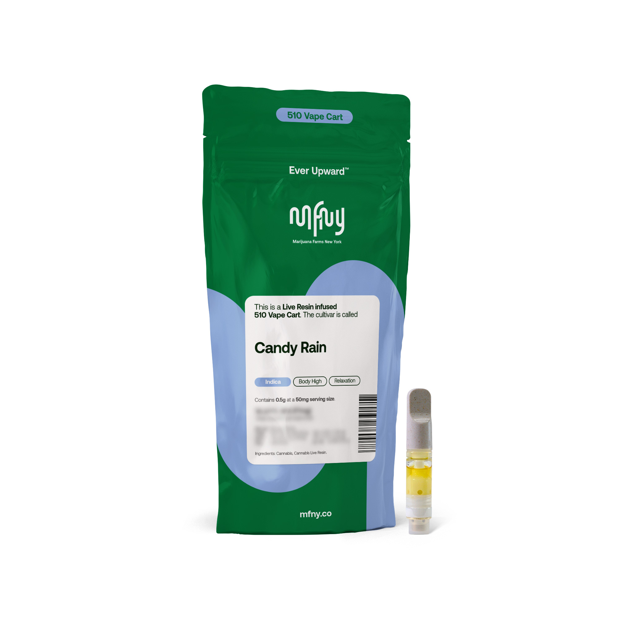 Photograph of Product: Candy Rain | Live Resin 510 Cart (.5g)
