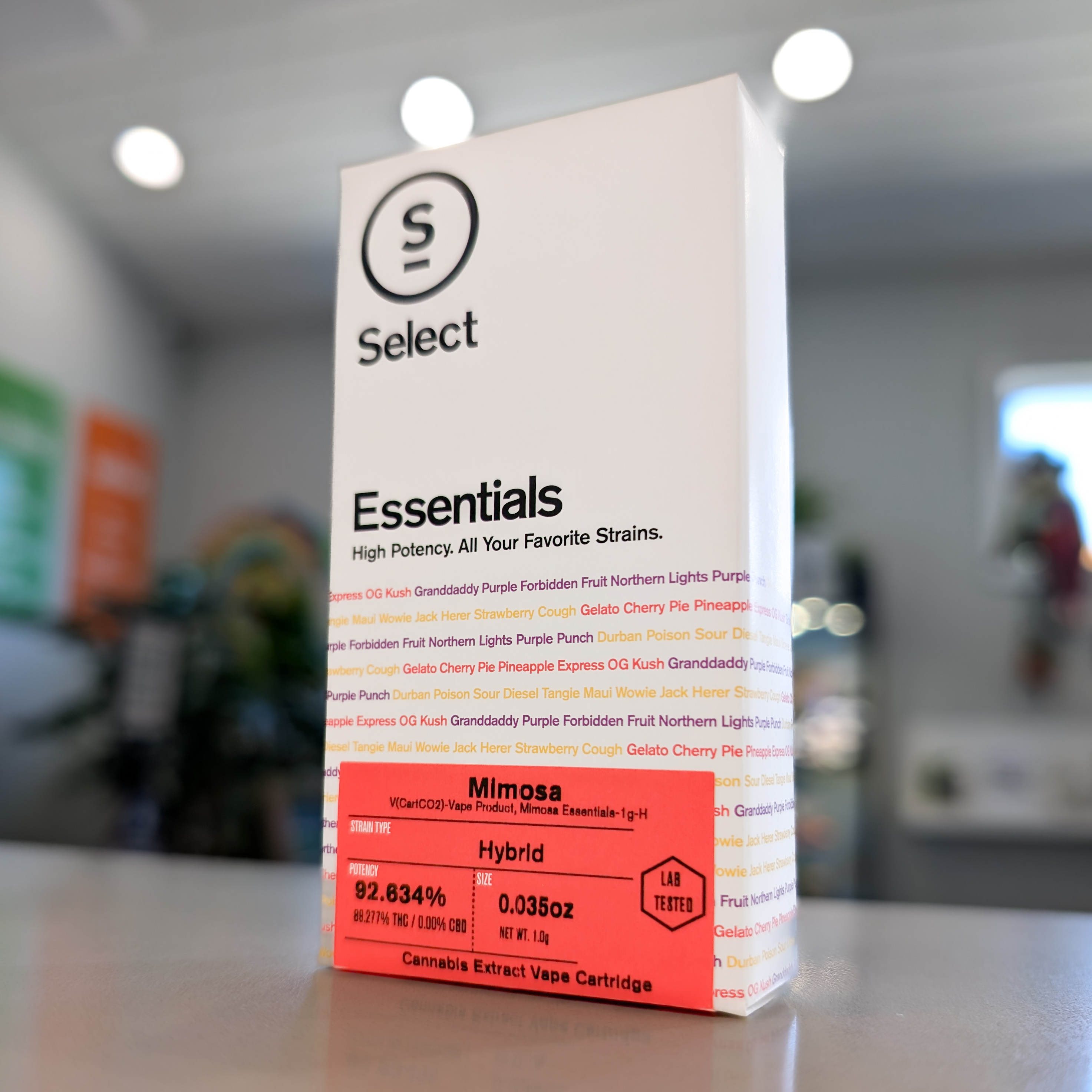 Photograph of product: Mimosa (H) - 1g Essentials Vape Cart - Select