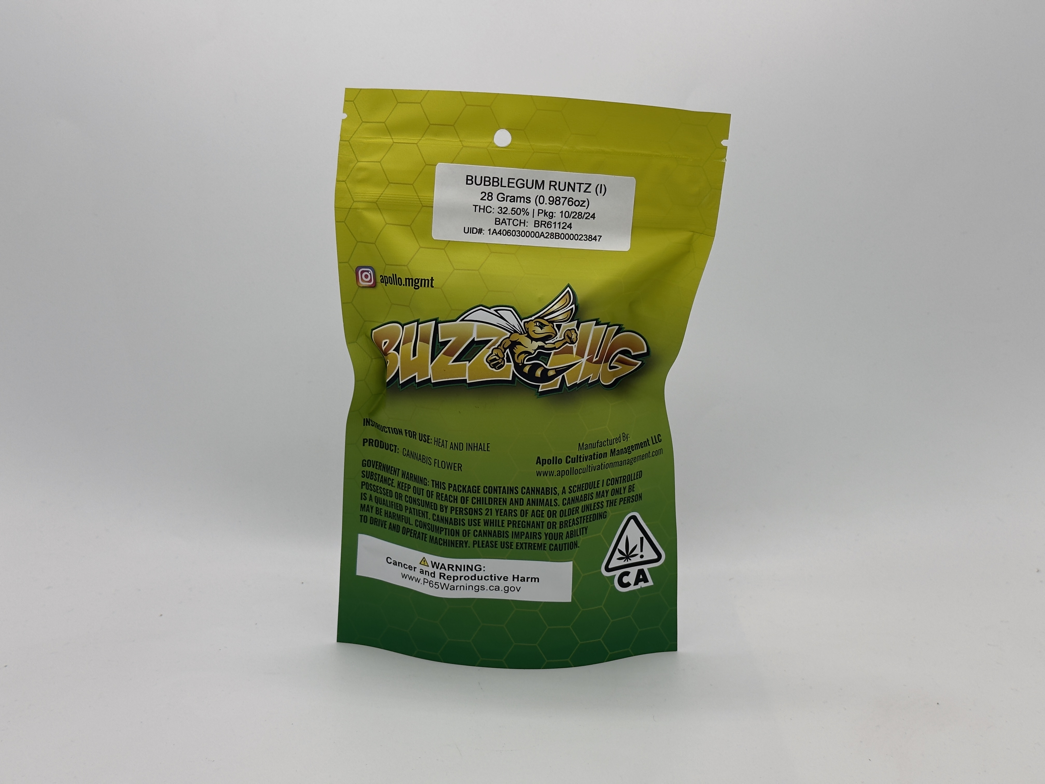 Photograph of product: BuzzNug 28g - Bubblegum Runtz