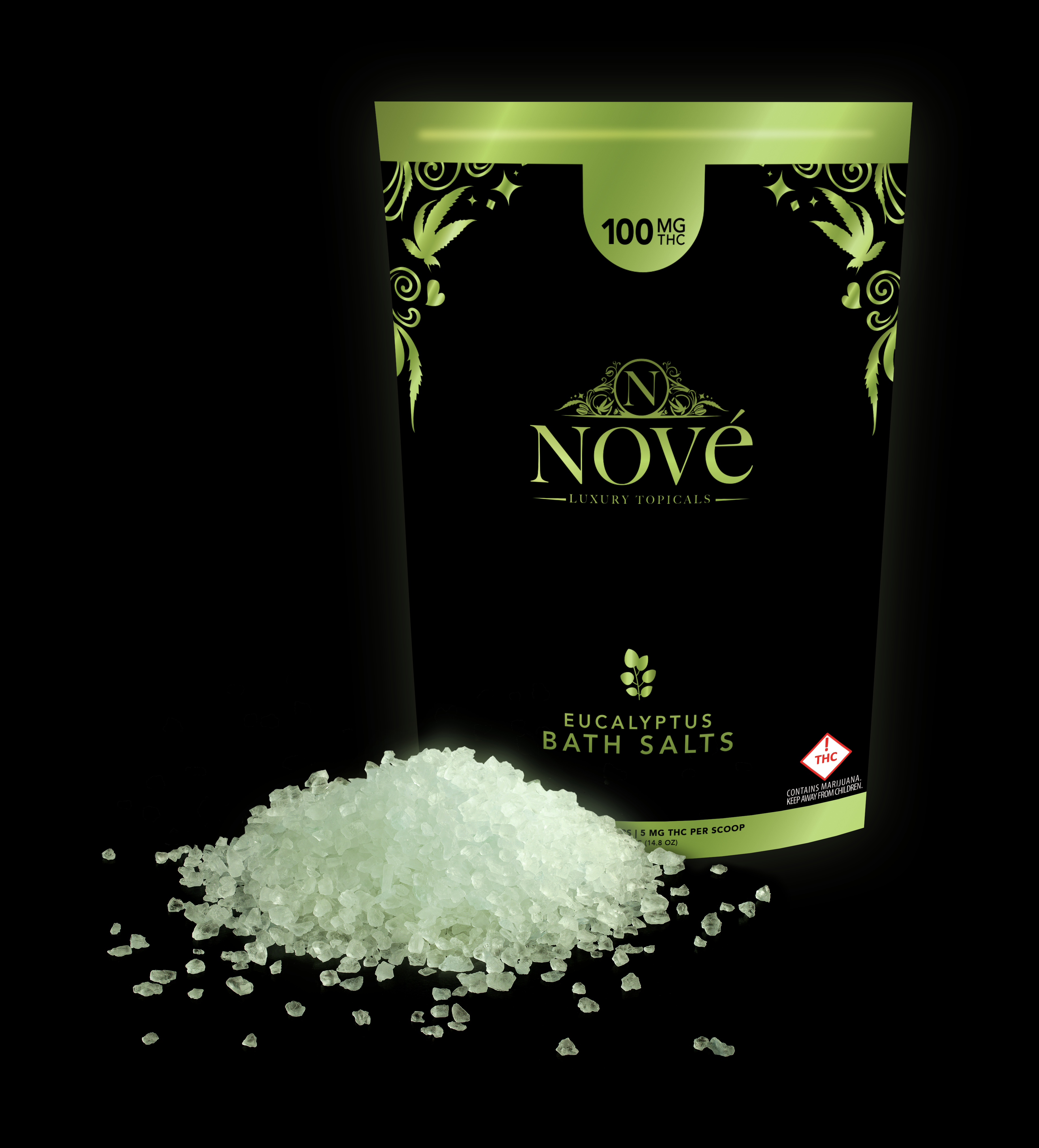 Photograph of product: Nove  - Bath Salt - Eucalyptus - 100mg