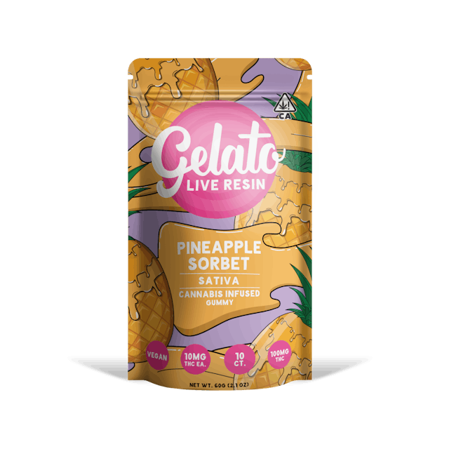 Photograph of product: Pineapple Sorbet | 100MG Live Resin