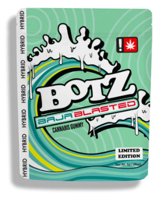 Photograph of product: Botz | Sour Baja Blasted Gummy | Hybrid | 1pk