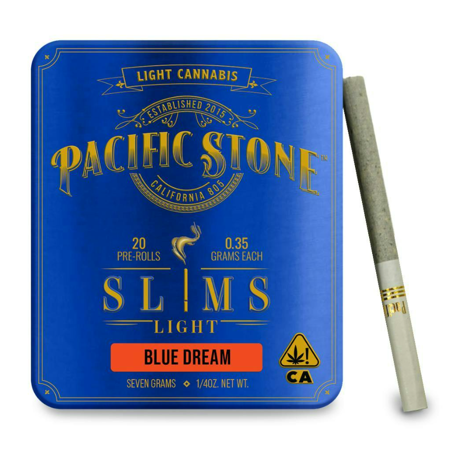 Photograph of Product: [Pacific Stone] Preroll 20 Pack Slims Light - 7g - Blue Dream (S)