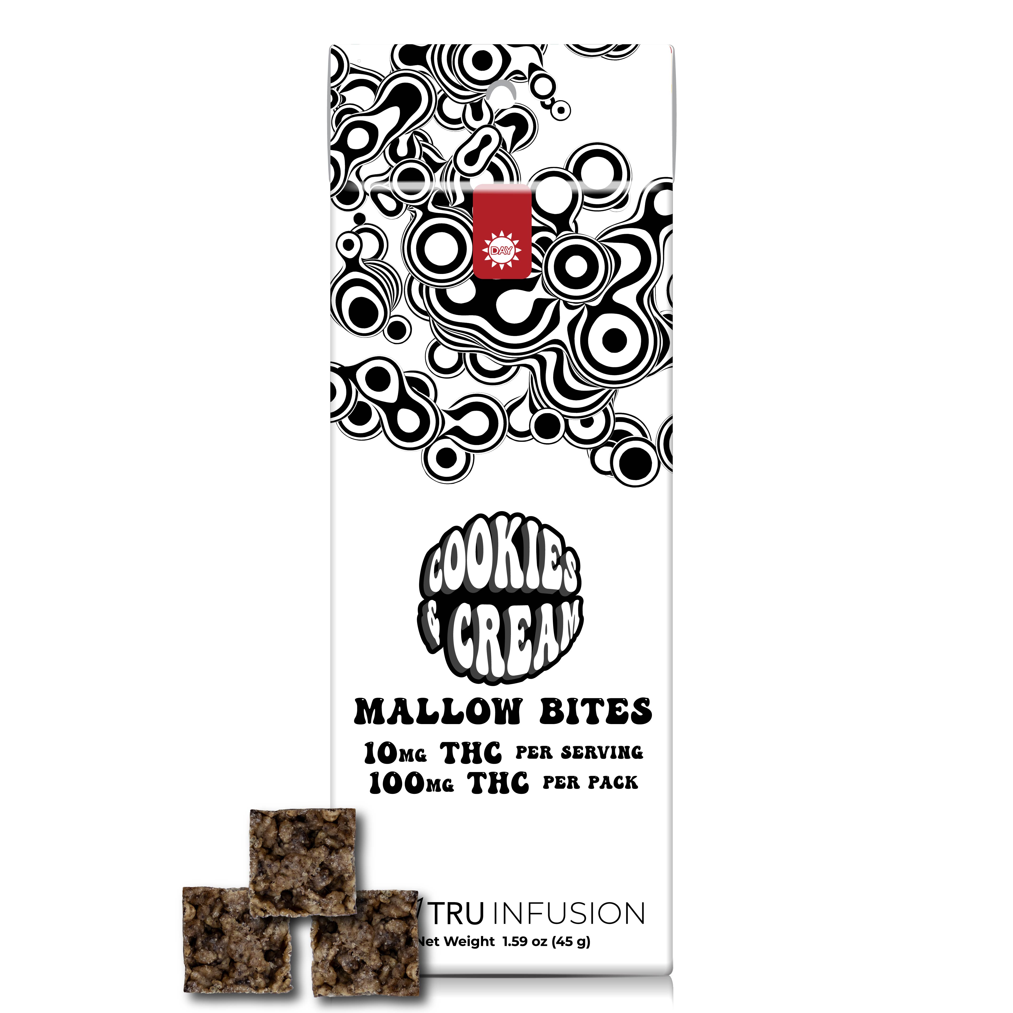 Photograph of product: Cookies & Cream Mallow Bites Day | 10 x 10mg