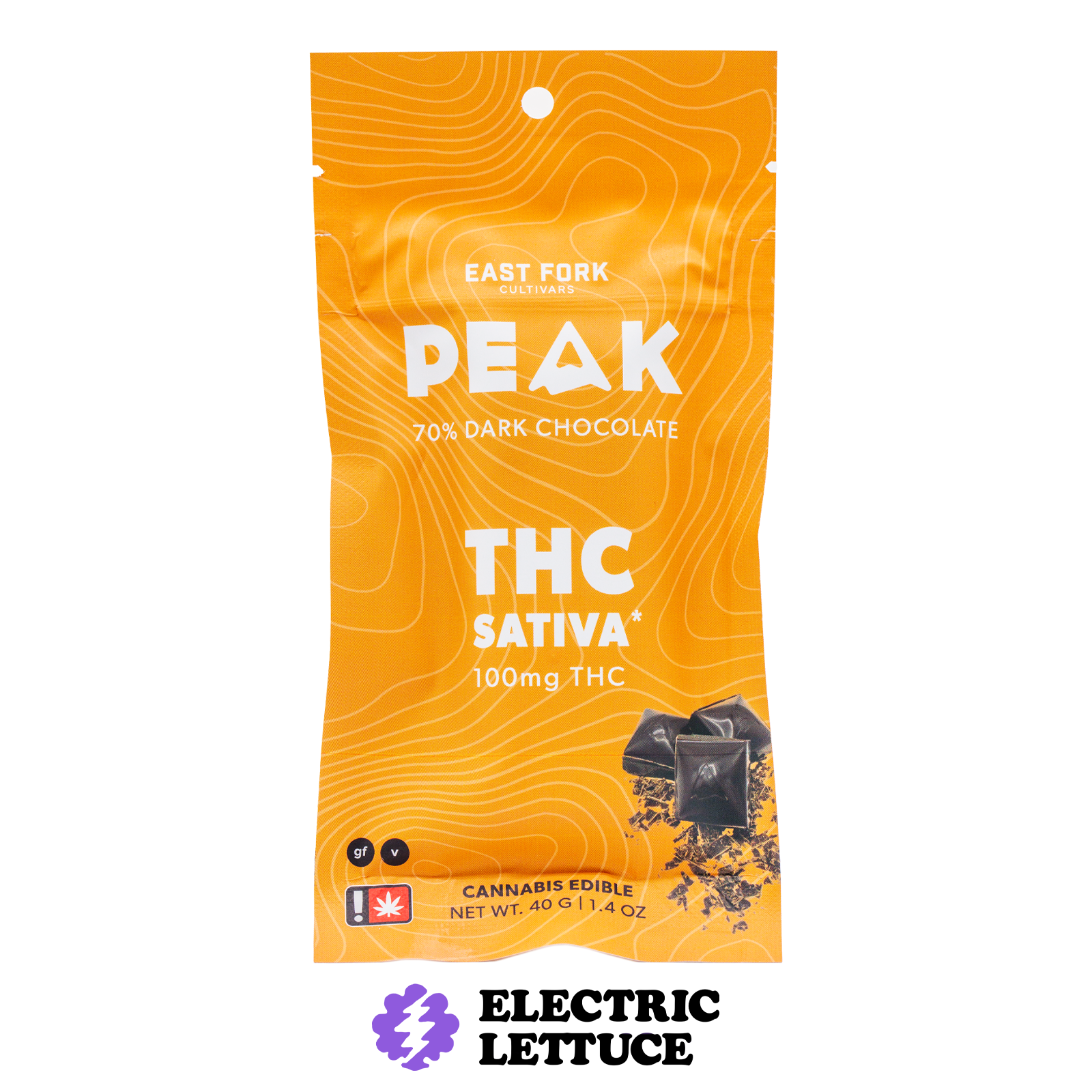 Photograph of product: Peak Alpine Kush Oui'd Chocolate Bar 100mg
