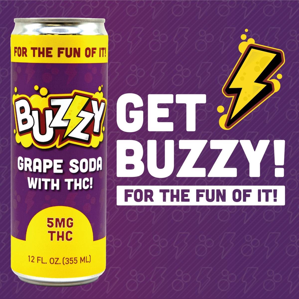 Photograph of product: Grape Soda Can | 5mg Soda | Novel Beverage Co.