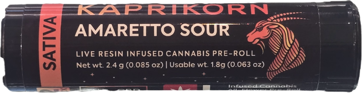 Photograph of product: Kaprikorn Live Resin| Infused Pre-roll 2pk | Amaretto Sour | Oui'd |