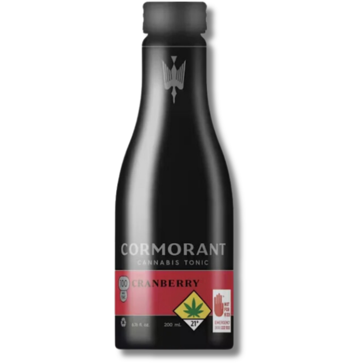 Photograph of product: Cranberry + Quinine Tonic Soda 100mg Infused Tonic Soda Mixer Liquid Edible 6.76oz (Cormorant)