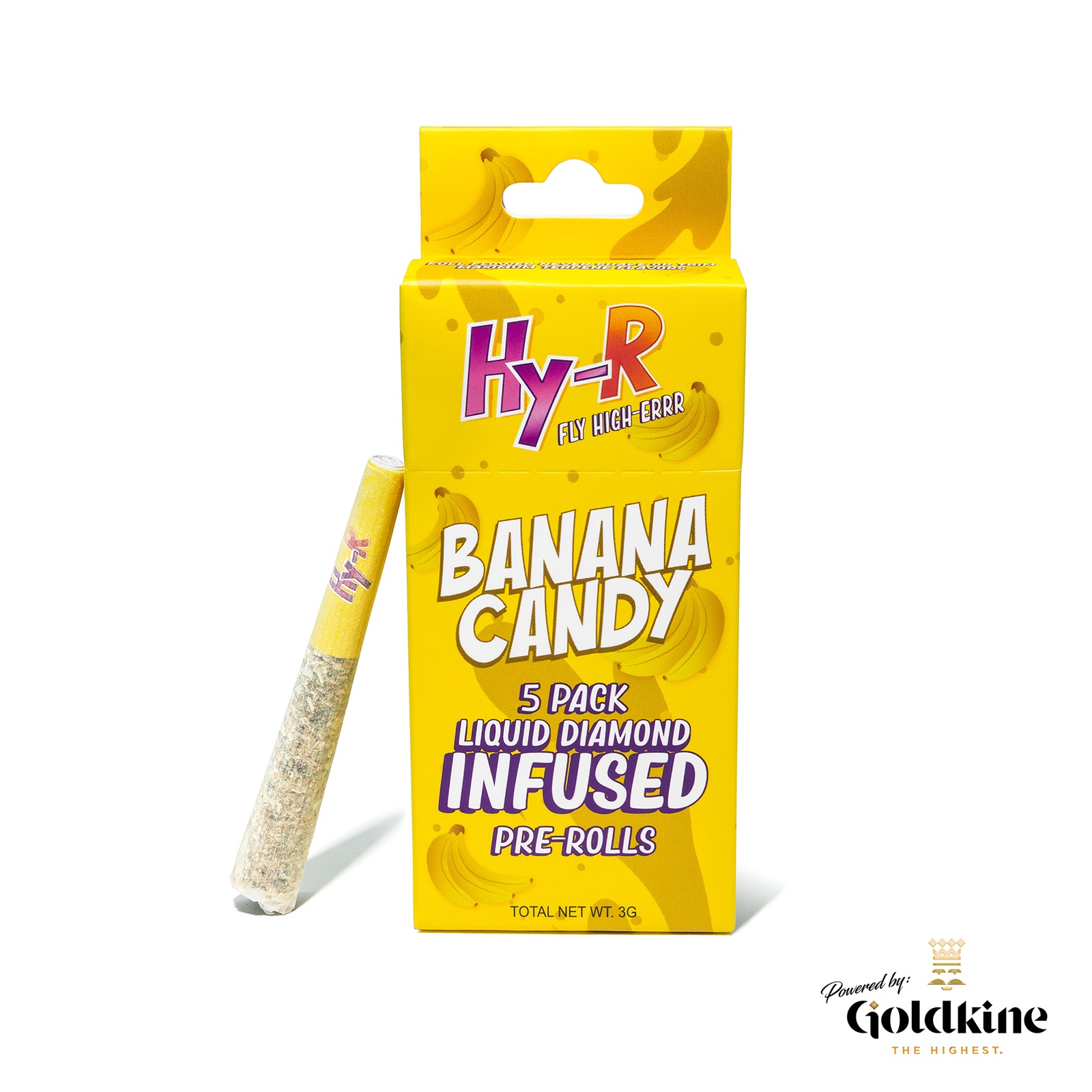 Photograph of product: HY-R | BANANA CANDY | INFUSED MULTI-PACK | 3G | REC