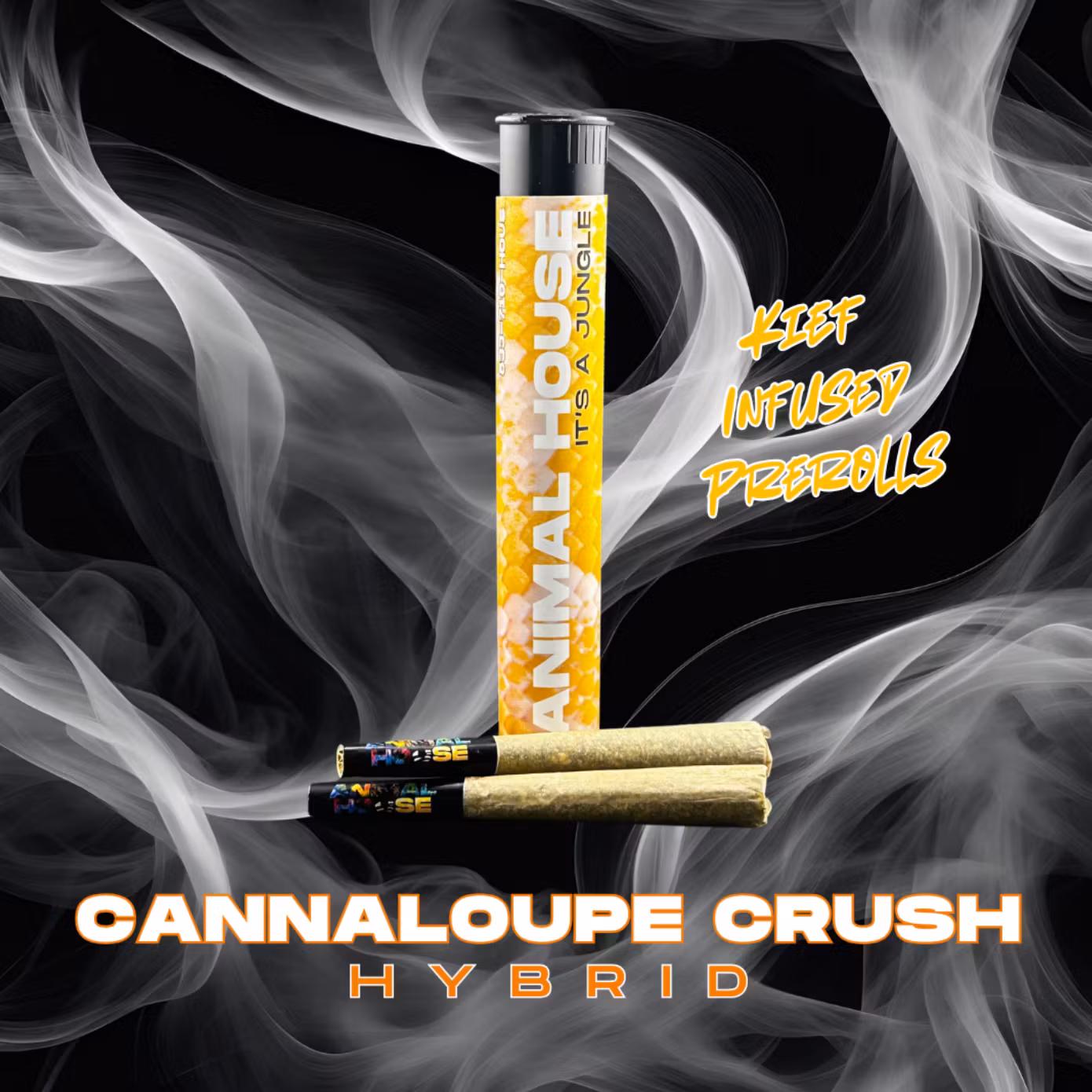Photograph of product: Animal House | Cannaloupe Crush | 1.5g Infused 2pk Pre-Rolls