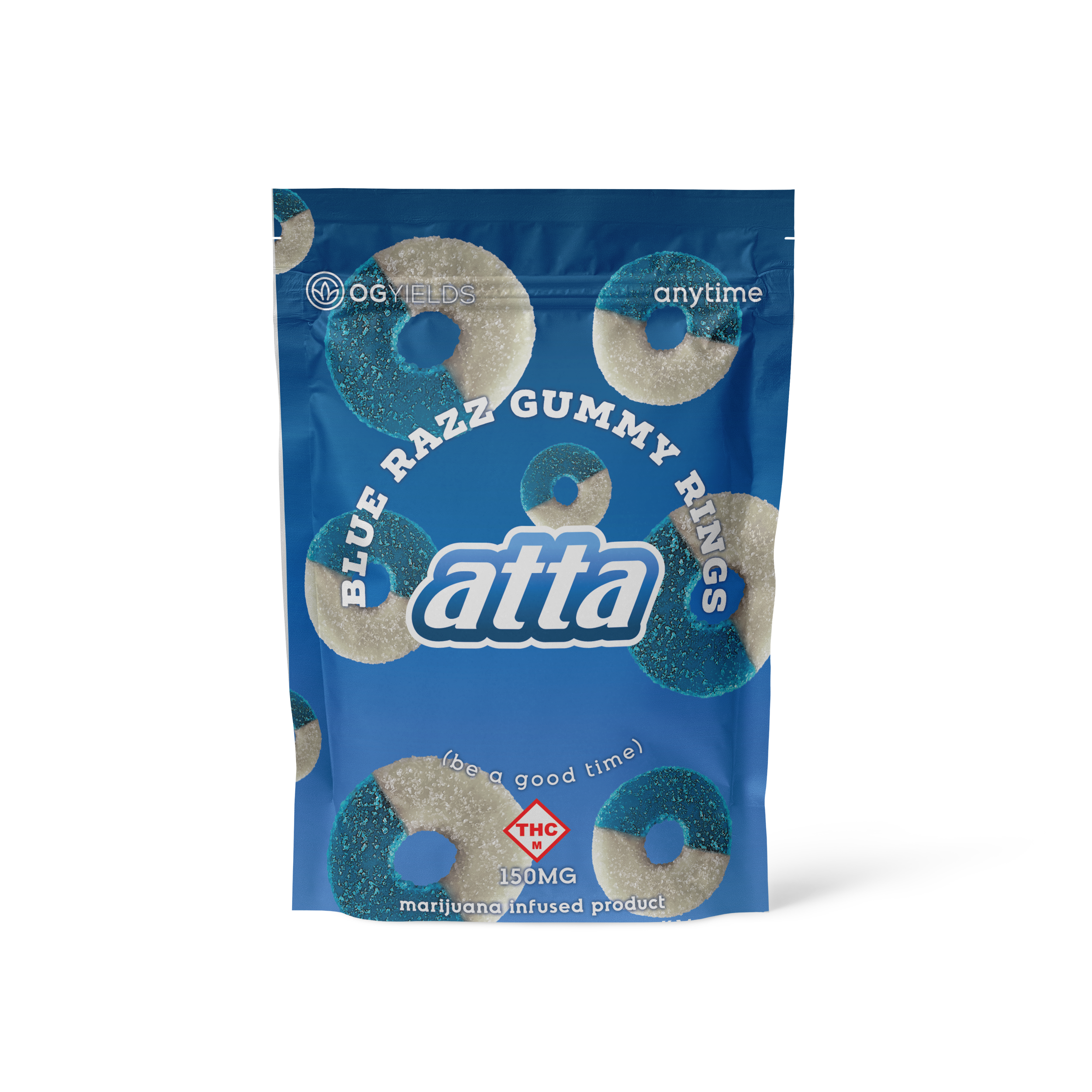 Photograph of Product: Blue Razz Gummy Rings 6pk