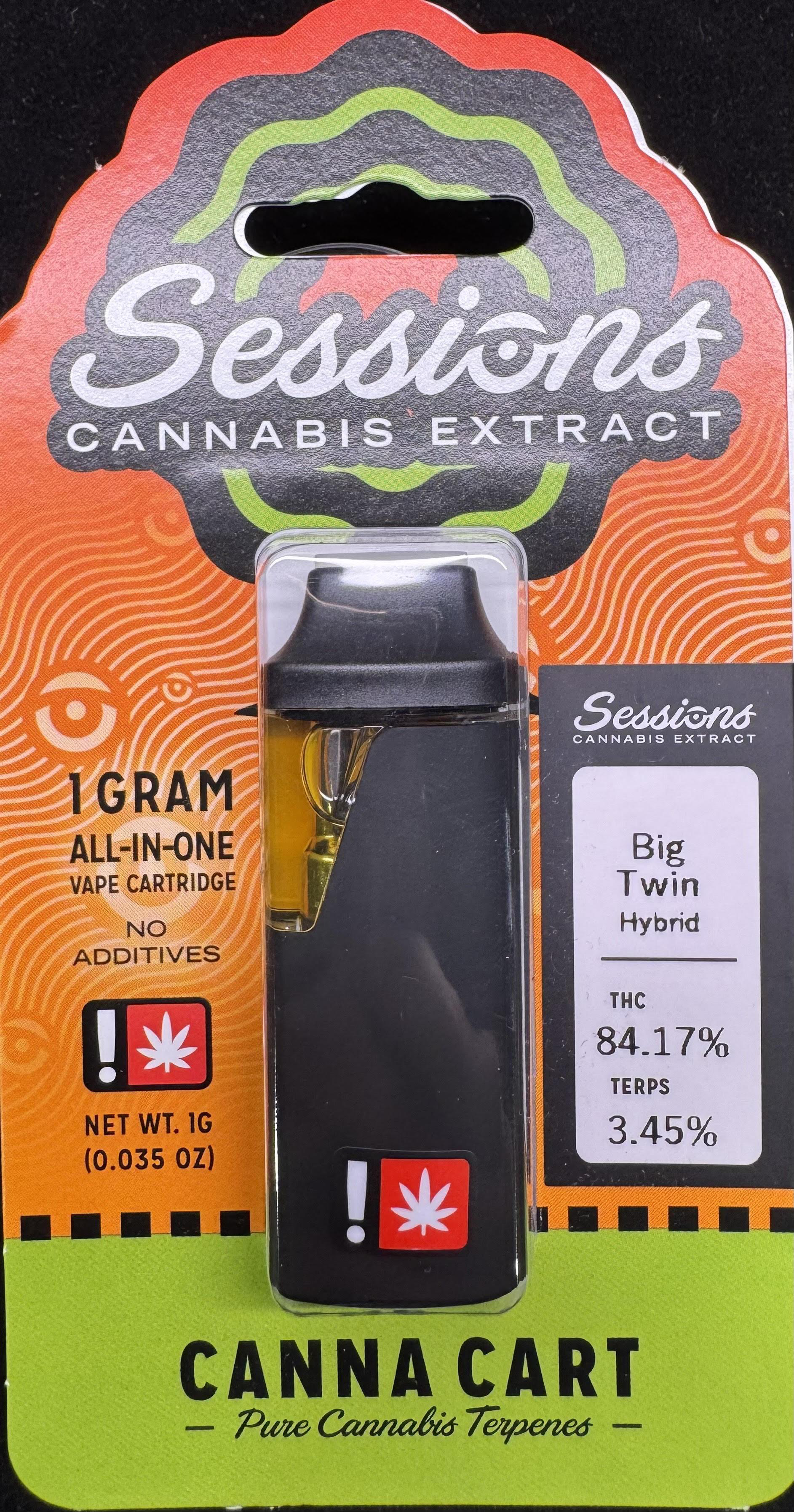 Photograph of product: Disposable Cartridge - 1g Distillate Sessions Disposable - Big Twin