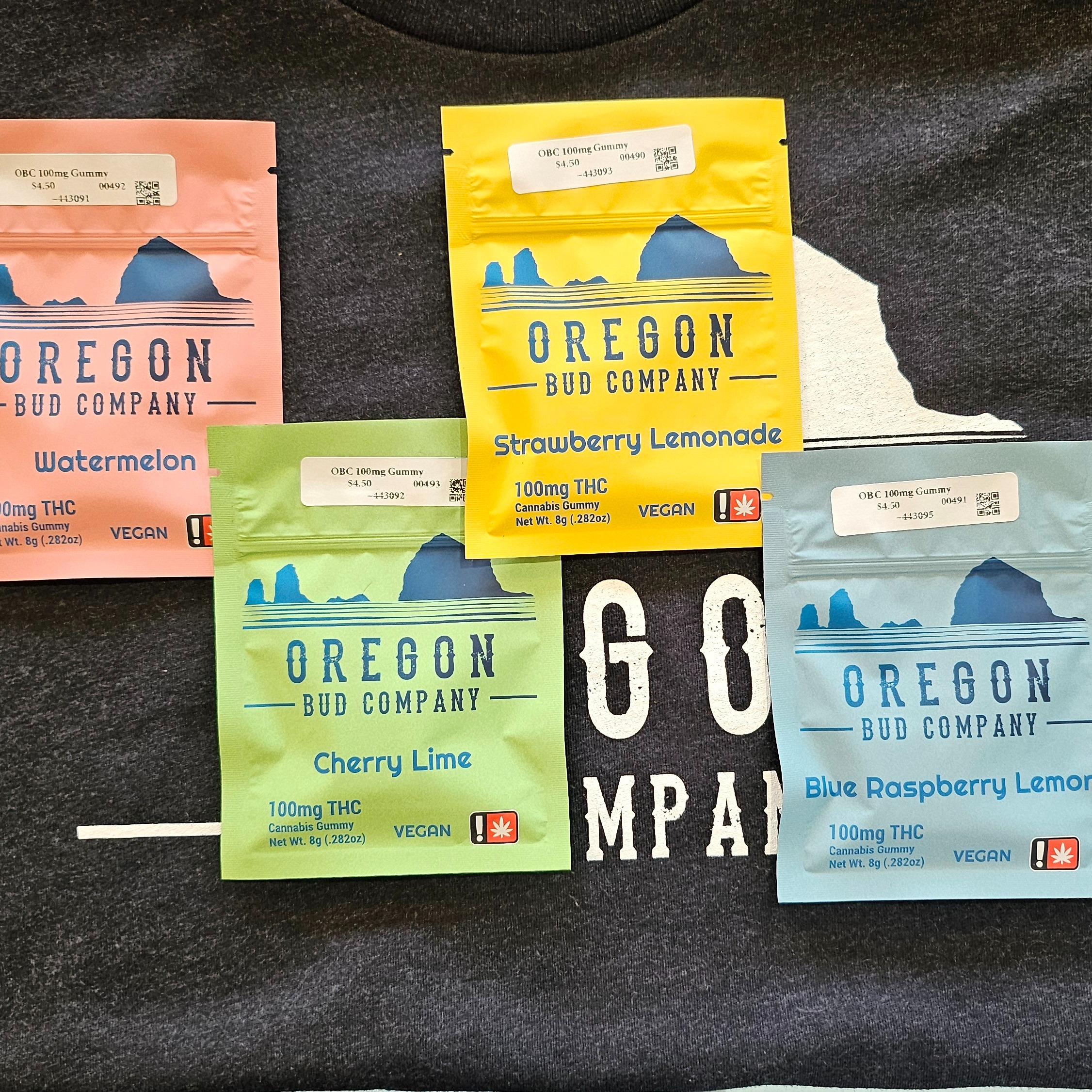 Photograph of product: Oregon Bud Company 100mg Gummy - Strawberry Lemonade