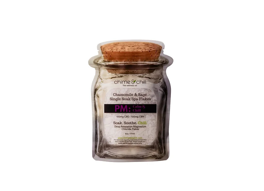 Photograph of Product: Chime & Chill | PM Spa Soak - 1:1 100mg CBD: 100mg CBN | 6oz
