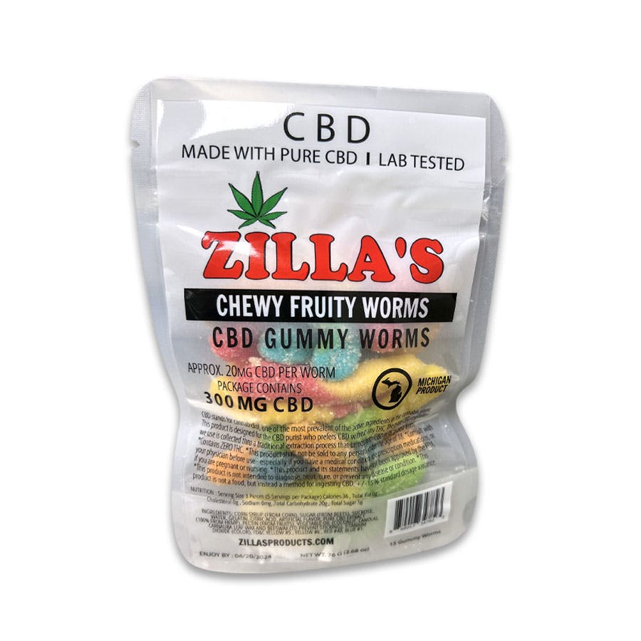 Photograph of product: Zilla's Pink Grapefruit CBD Gummy Bears 250 mg