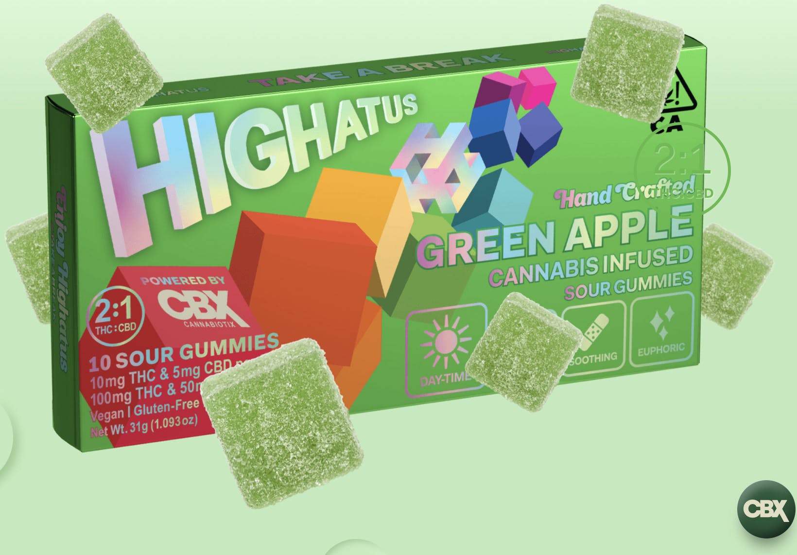 Photograph of product: 10PK - GREEN APPLE CBD