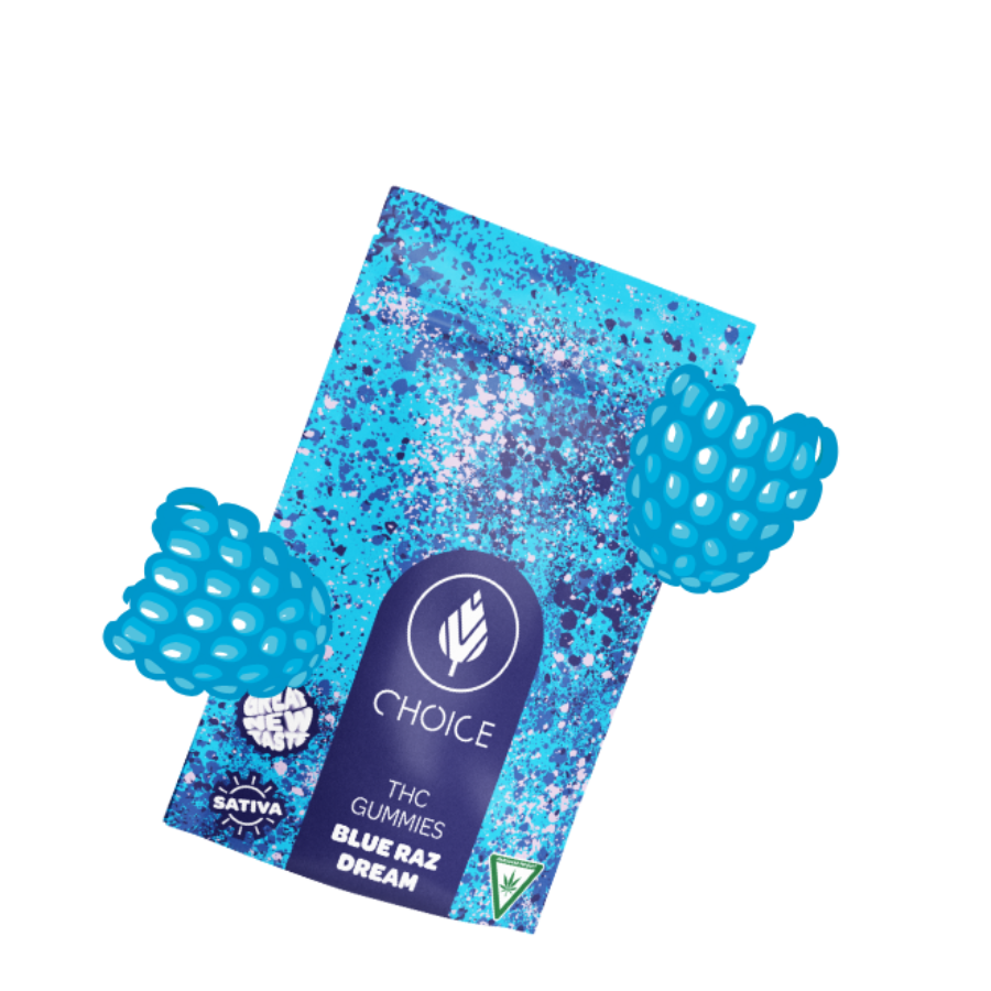 Photograph of product: Oui'd Blue Raz Dream Gummies | 20 Servings