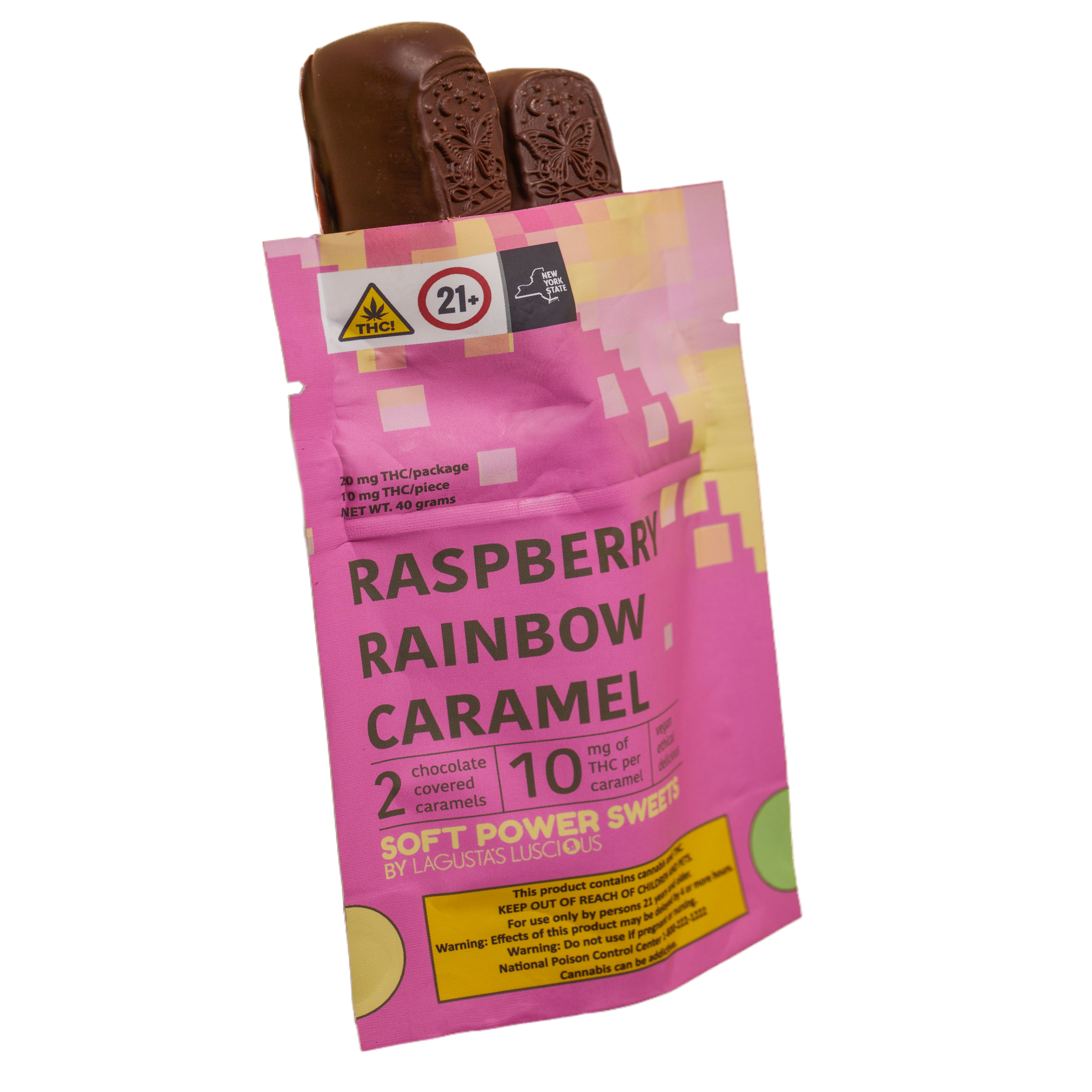 Photograph of Product: Raspberry Rainbow Caramel | 10mg 2 Pack
