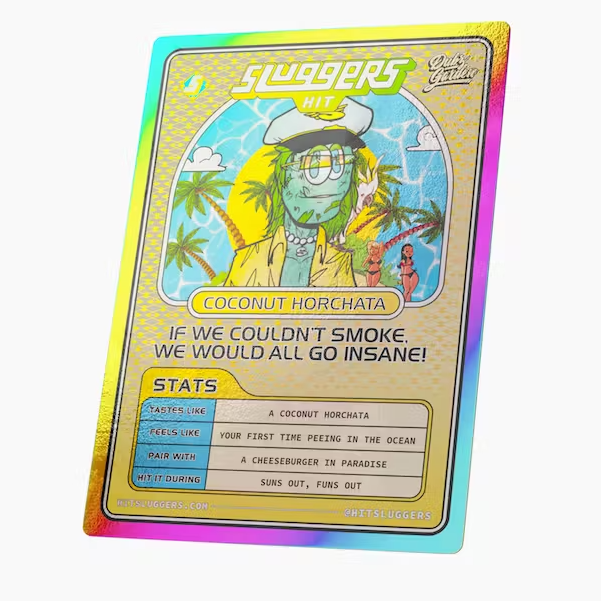 Photograph of product: Sluggers Hit x Dubz Garden Coconut Horchata Infused Preroll 5pk 3.5g