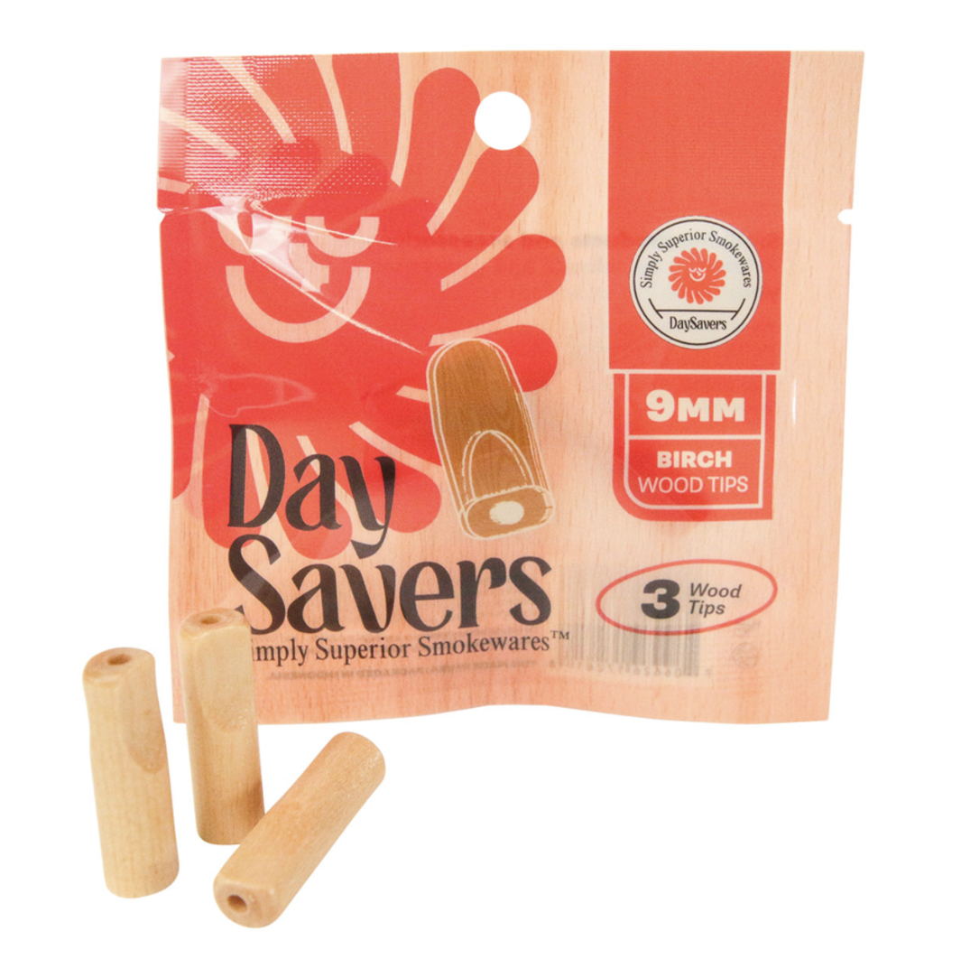 Photograph of product: Day Savers | Rolling Supplies | Natural Wood Filter Tips | 3pk