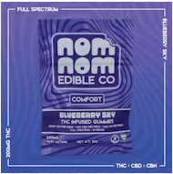 Photograph of product: Nom Nom | Comfort | Blueberry Sky | 200mg thc-50 mg cbd-50 mg cbn