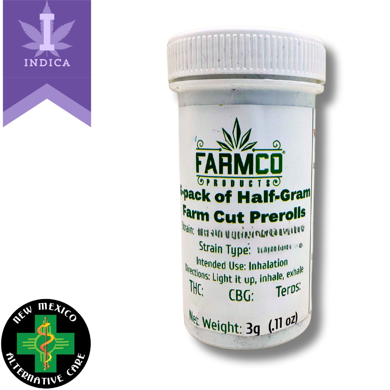 Photograph of product: NMAC | Pre-Rolls | Non-Infused | 6pk | Big White | 3.0g