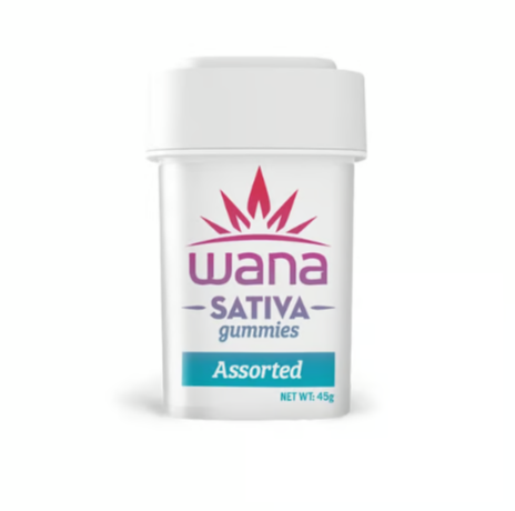 Photograph of product: Wana | 110mg | Edibles | Gummies | 10 Pack | Sour Assorted Sativa