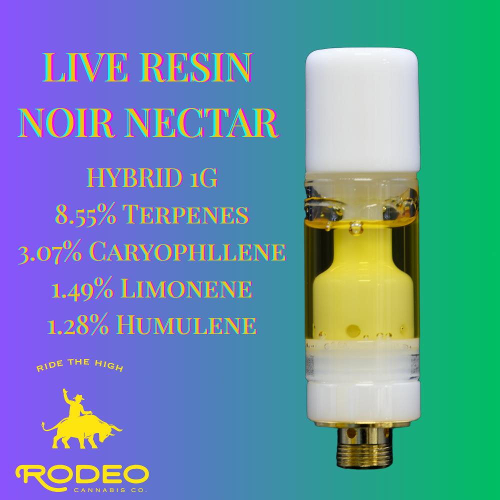 Photograph of product: Rodeo Live Resin Noir Nectar 1g Vape (I) - 00203