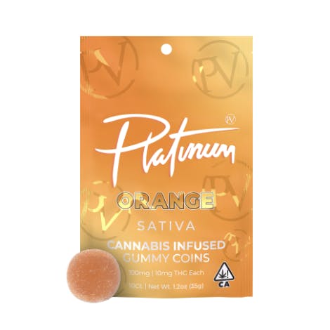 Photograph of Product: Orange Distillate Gummy Coins 100mg - Sales Floor