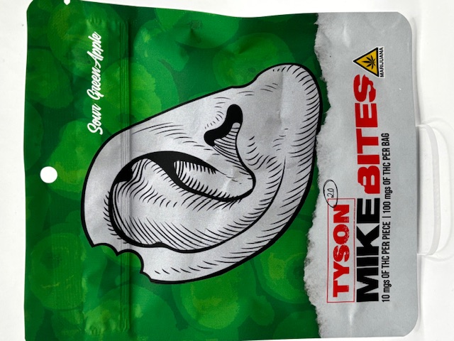 Photograph of product: Mike Bites Sour Green Apple