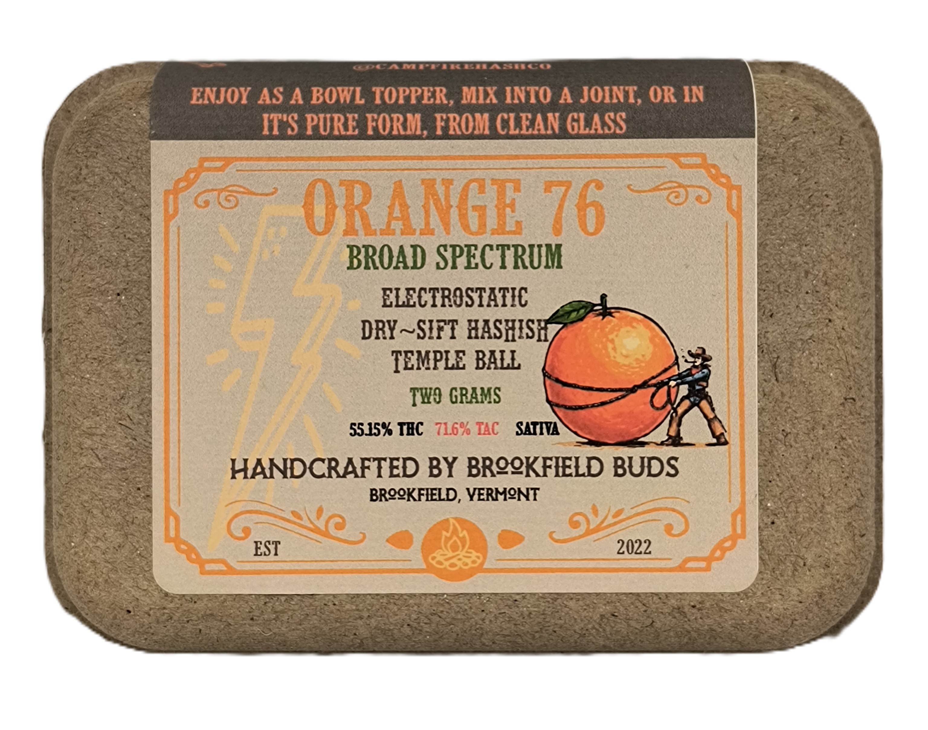 Photograph of product: Orange 76 Temple Ball | Brookfield Buds