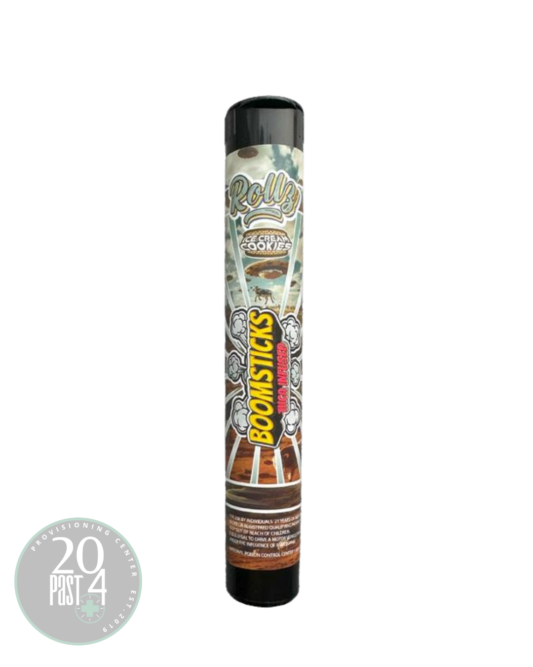 Photograph of product: Rollz | Boom Stick | Ice Cream Cookies | TH-ouiA Infused Preroll