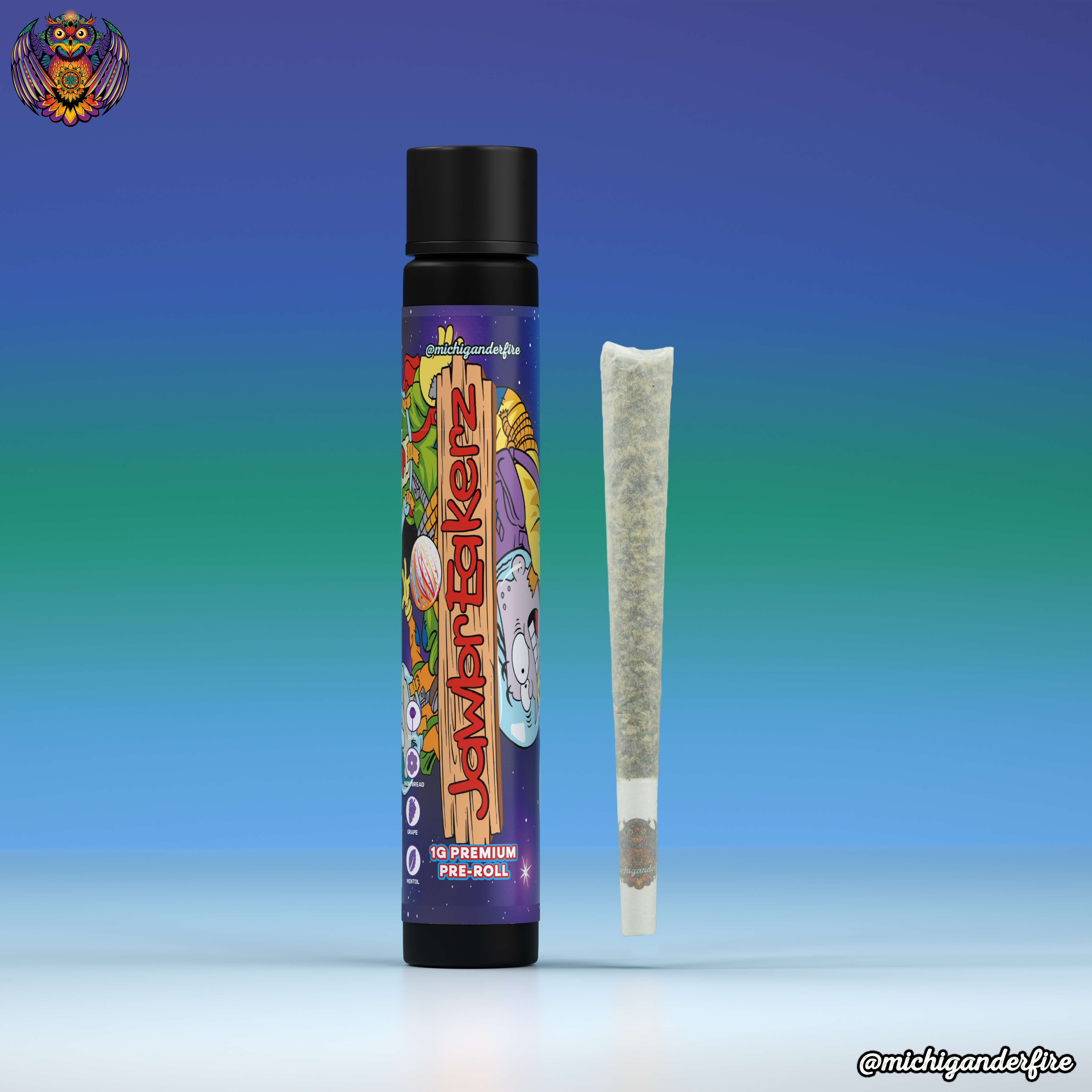 Photograph of product: Michigander Fire Pre Roll - Jawbreakerz
