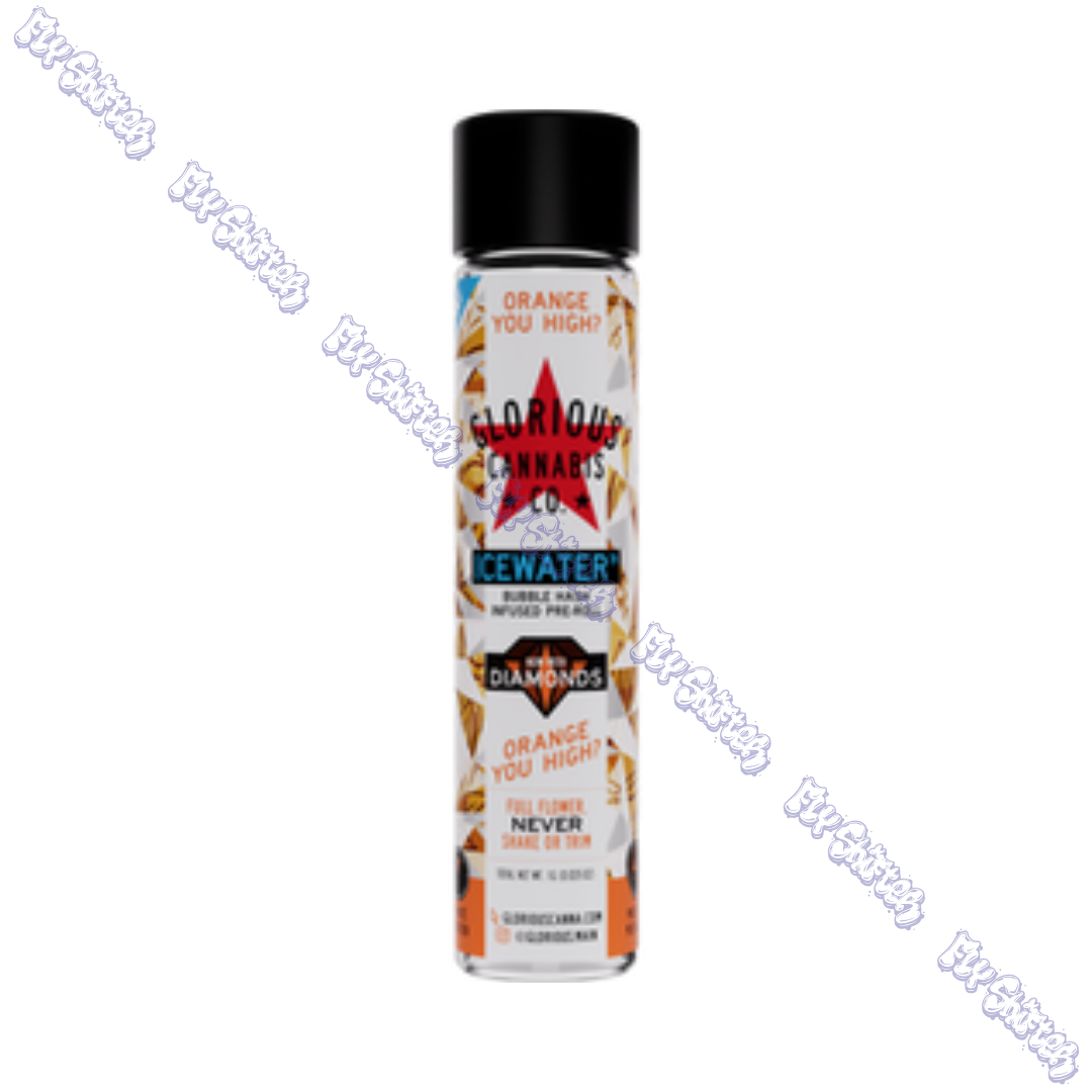 Photograph of product: Glorious Oui'd Orange You High Icewater Diamond Infused Pre-Roll 1g