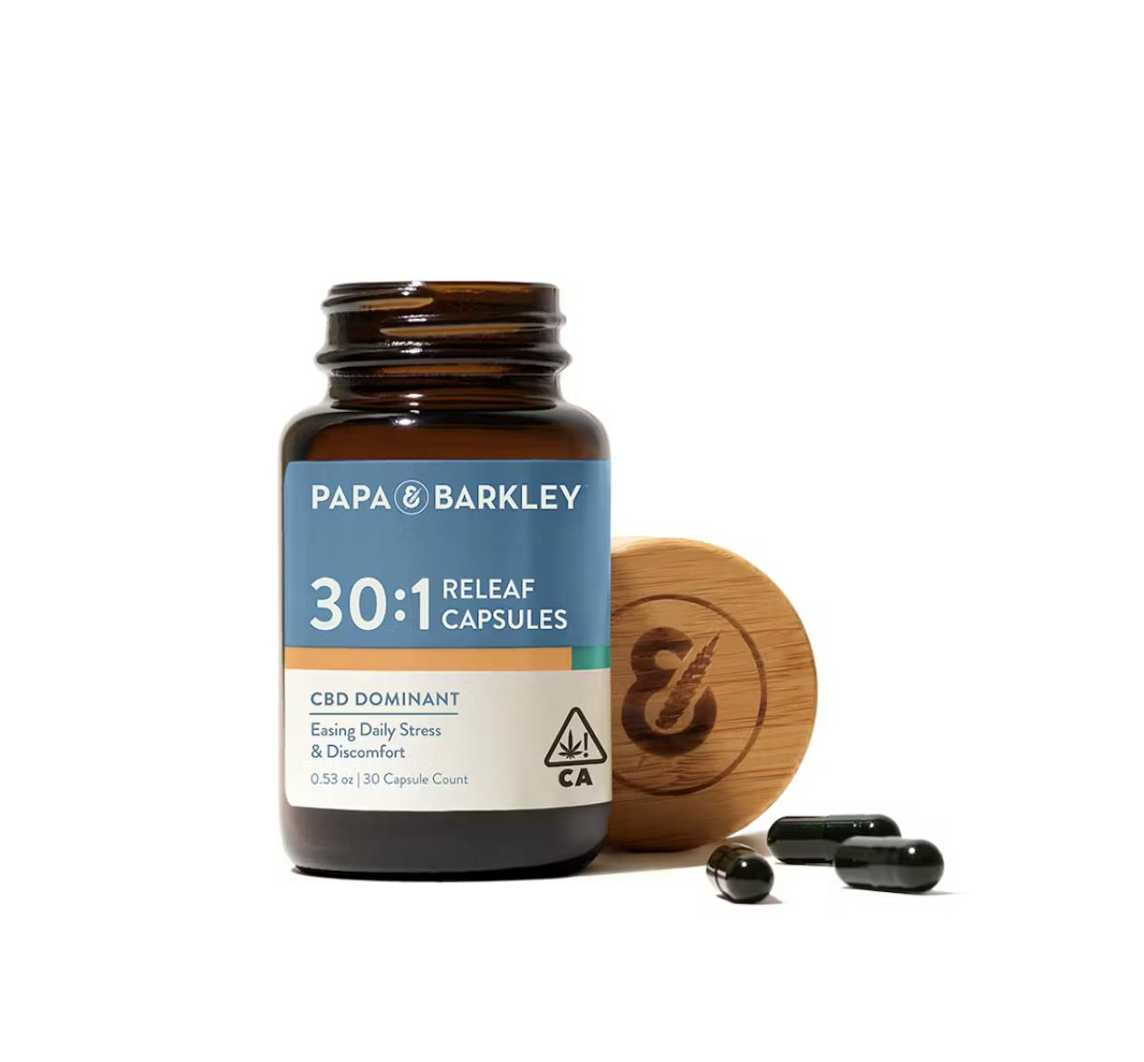 Photograph of product: CBD RICH | CBD 30 : 1 TH-oui | 30CT CAPSULES | PAPA & BARKLEY