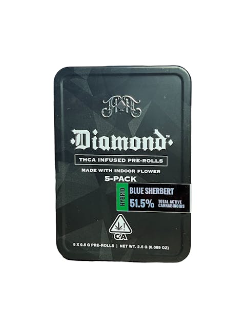 Photograph of product: Blue Sherbert Diamond Infused 5pk - 