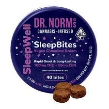 Photograph of product: Brownie Sleep Bites | 2:1 TH-oui:CBN 40pk
