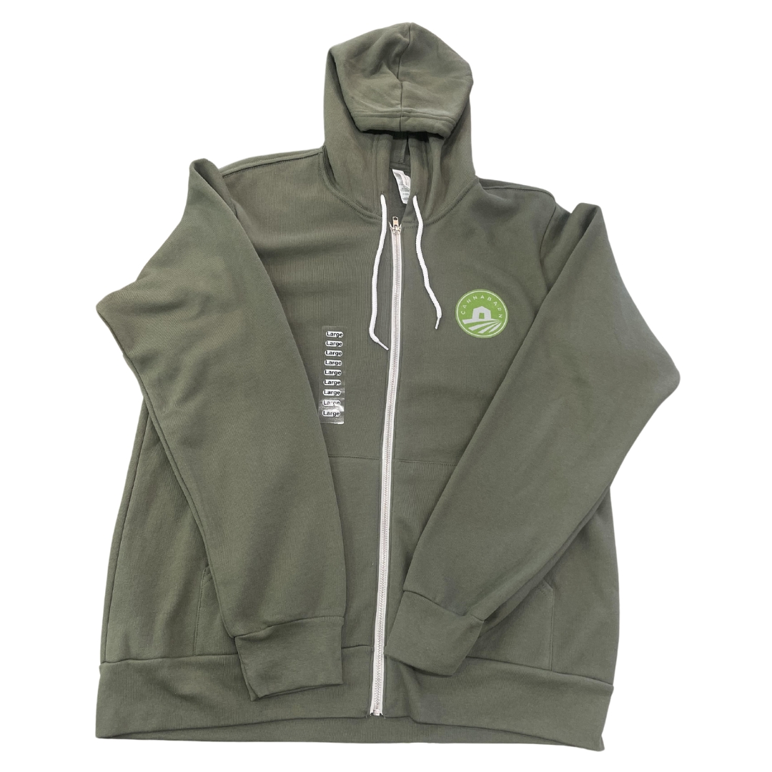 Photograph of product: Zip up Hoodie Green