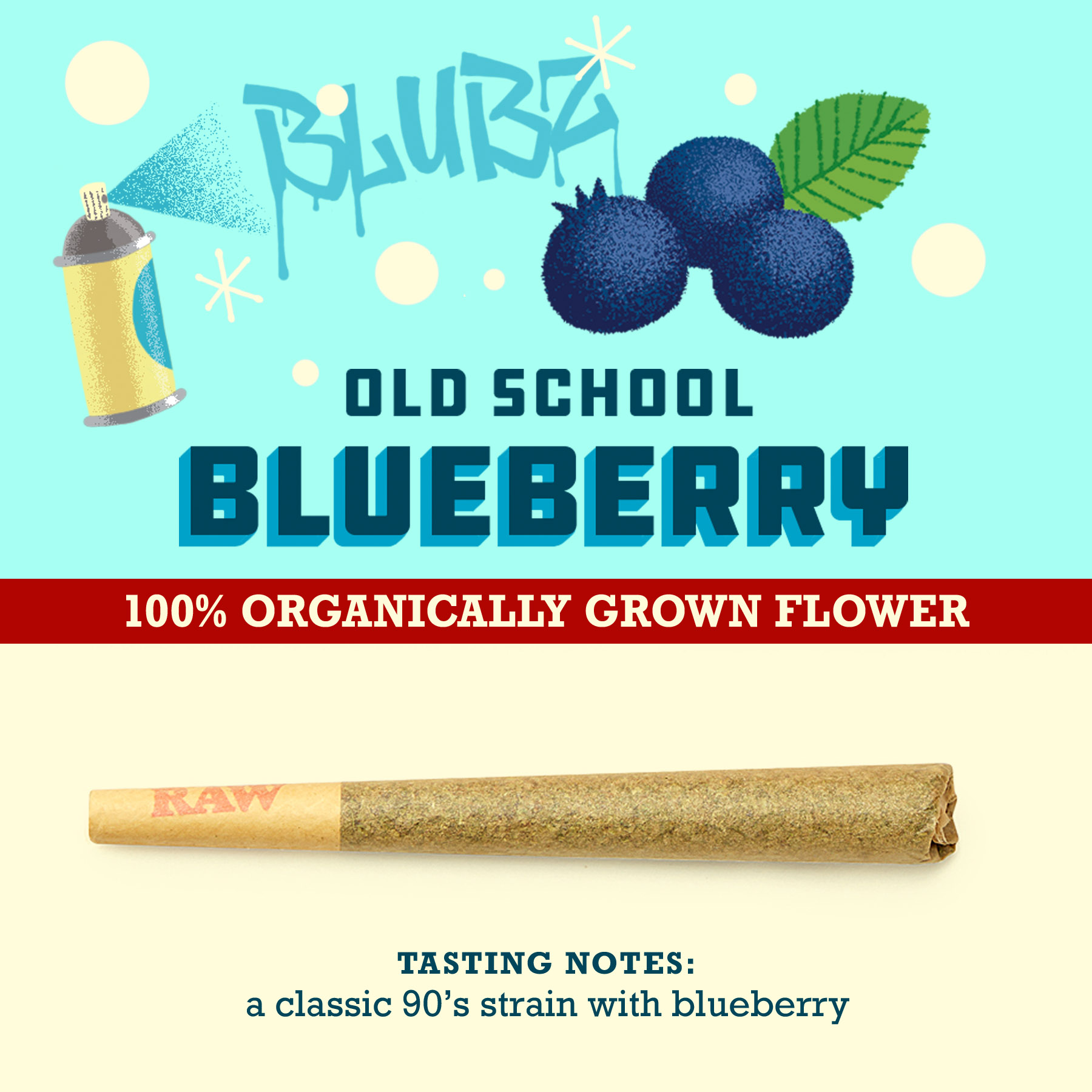 Photograph of product: Old School Blueberry Pre-Roll | 1g