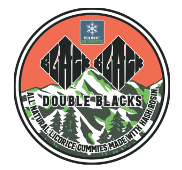 Photograph of product: VT Ski Shoppe | au chocolat Rosin Gummies | 5mg TH-oui 20 Pack | Double Blacks Licorice