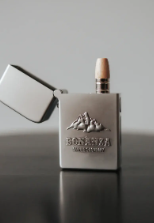 Photograph of product: Bonanaza | Square Box Style | Flip Top Battery | Silver