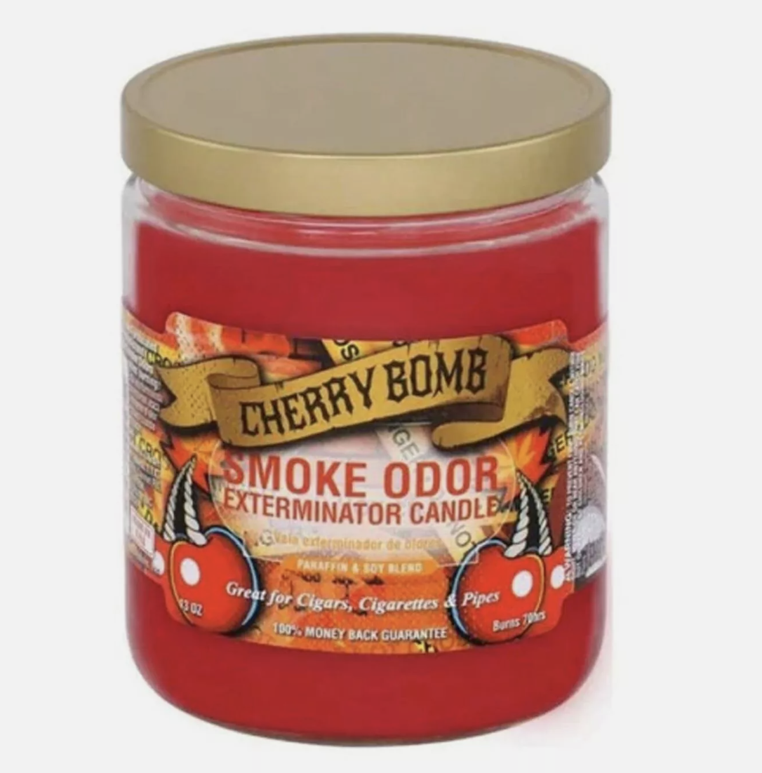 Photograph of product: Cherry Bomb Smoke Odor Exterminator Candle