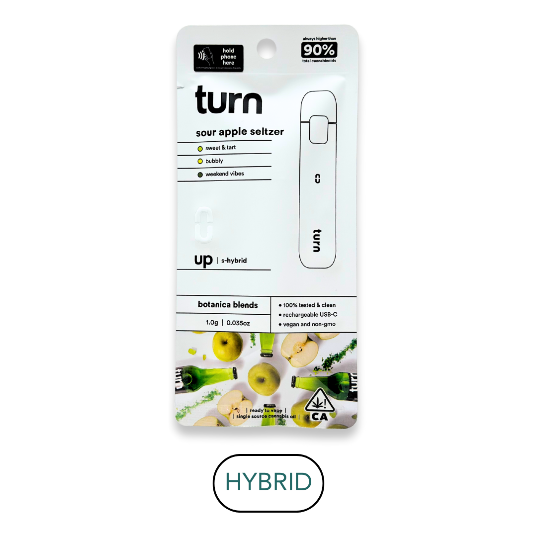 Photograph of product: Turn - Up - Sour Apple Seltzer - RTU - 1.0g