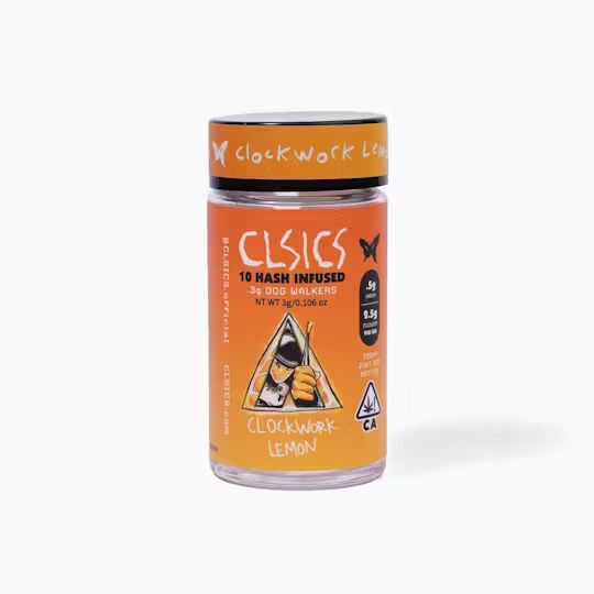 Photograph of product: 10PK CLOCKWORK LEMON ROSIN PREROLLS [S] - 3G INFUSED - CLSICS