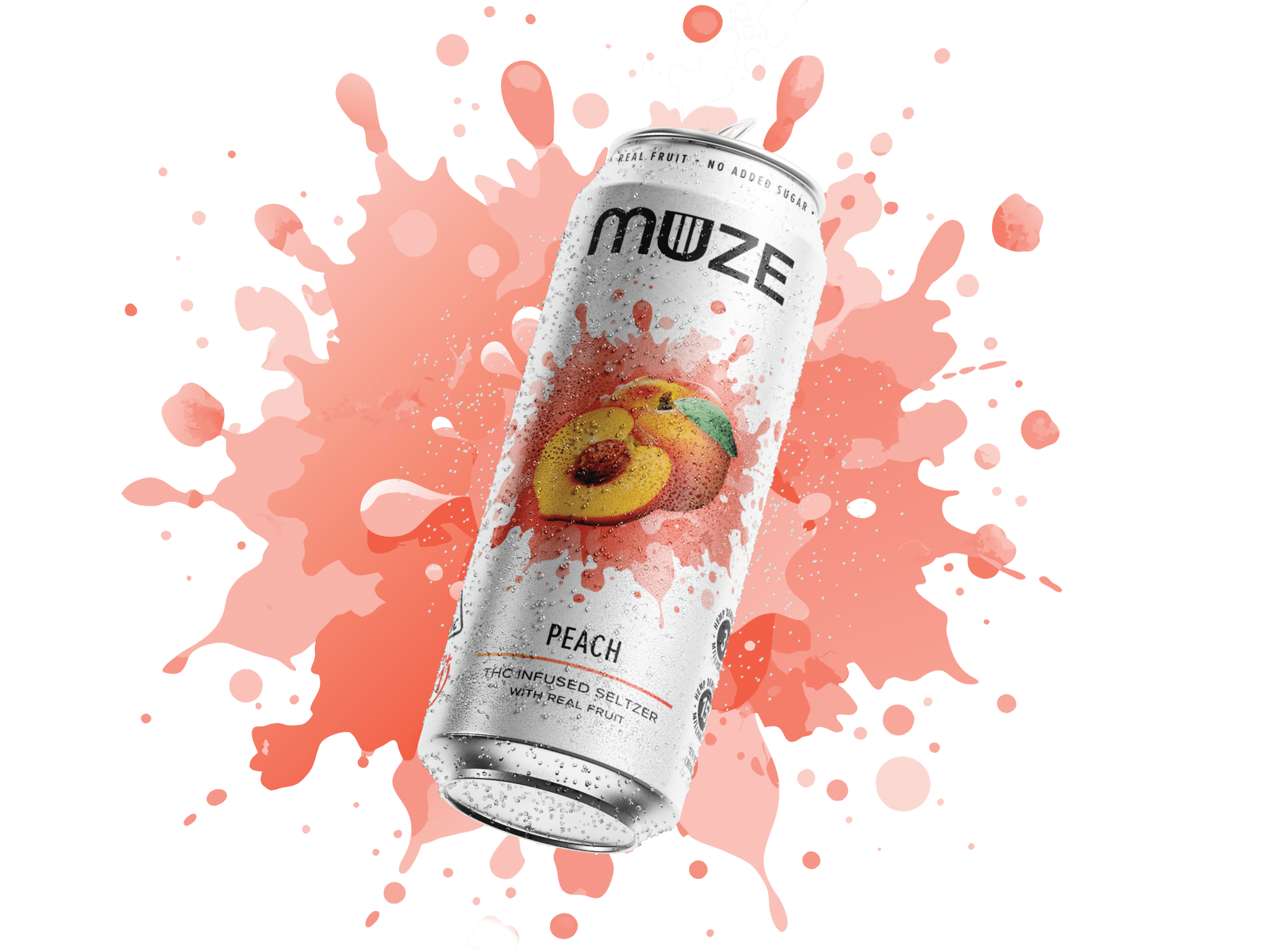 Photograph of product: Peach CBG:TH-oui 5:1 Seltzer 12oz