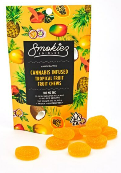 Photograph of product: Tropical Sweet CBD/TH-oui Fruit Chews