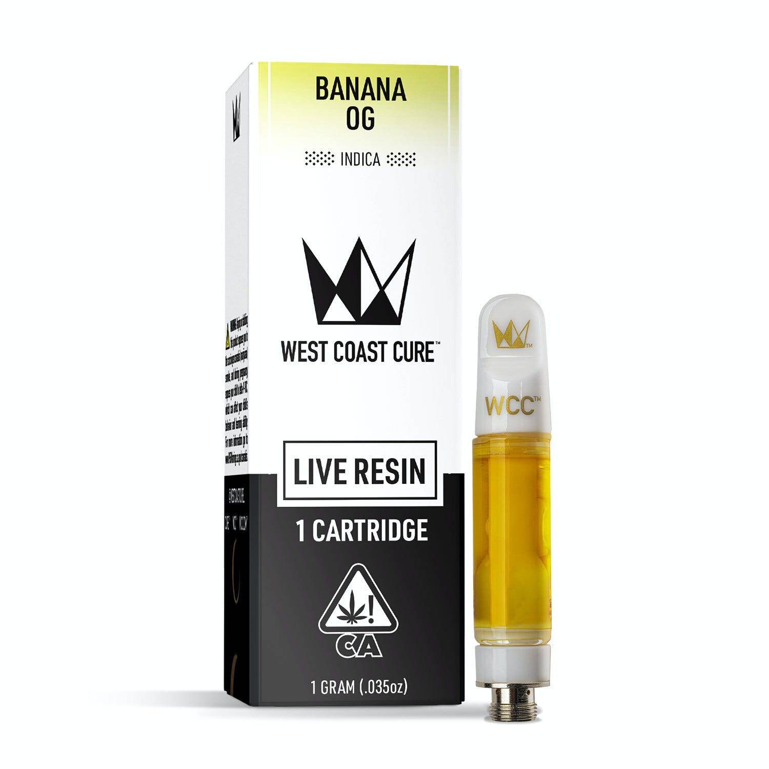 Photograph of product: BANANA OG [1G] LIVE RESIN CARTRIDGE