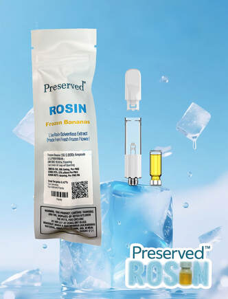 Photograph of product: Frozen Bananas (I) - Rosin Ampoule Vape Cartridge